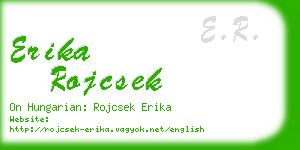 erika rojcsek business card